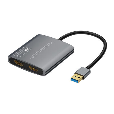 गुणवत्ता 4K 60Hz USB3.0 से ड्यूल HDMI USB पोर्ट एक्सपेंशन हब CE ROHS पहुंच कारखाना
