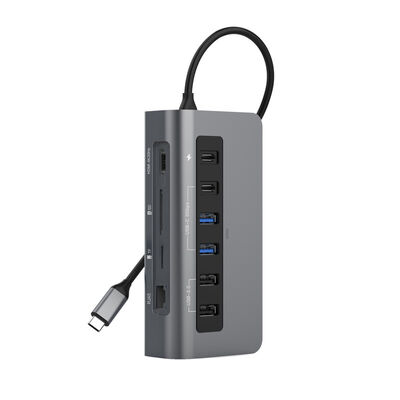 Calidad HUB USB multifuncional de 10 puertos 5Gbps 10 en 1 4K HDMI Ethernet Hub fábrica