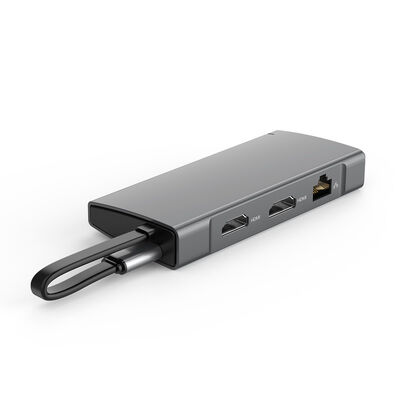 جودة 10G 9 منفذ USB C محور 9 في 1 Multiport لـ MacBook Pro Air Oxidation رمادي مصنع