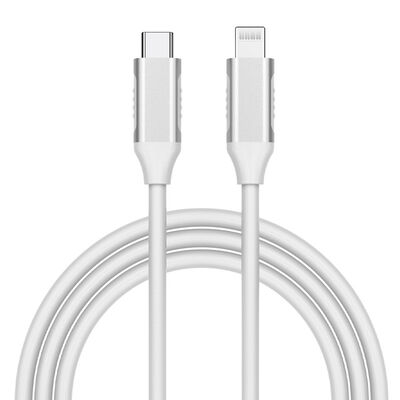 คุณภาพ เครื่องปรับสาย USB ที่ได้รับการรับรองจาก MFI 2M Lightning To USB C Cable ขาว โรงงาน